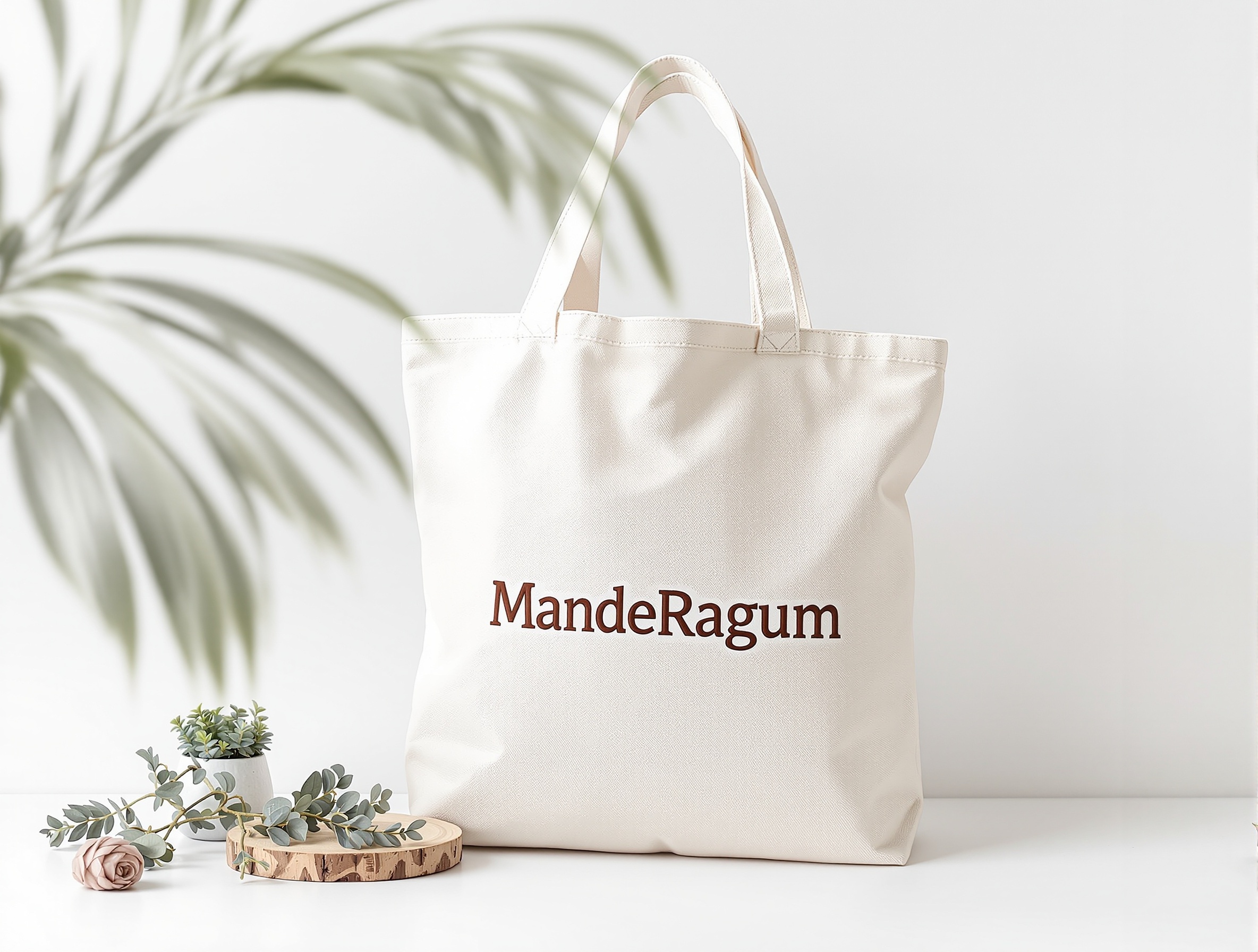 Custom Canvas Tote Bag with Embroidered Logo